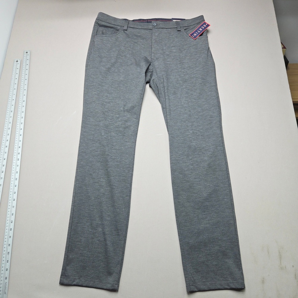 Bertini Aktiv Performance Series Stretch Pants Heather Grey Mens 38x34 NEW